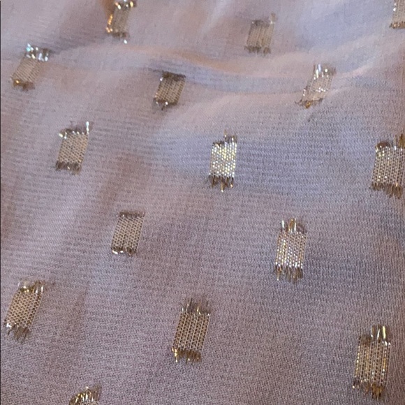 Amethyst and Metallic Gold Sheer Blouse - Picture 8 of 9